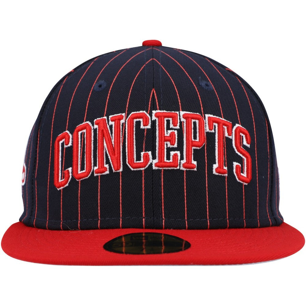 Boston Red Sox Concepts Pinstripe 59FIFTY Fitted Hat Navy