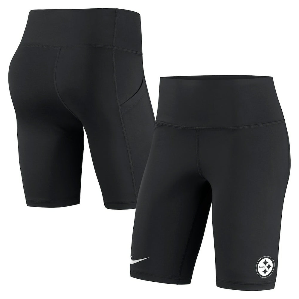 Pittsburgh Steelers Women's Biker Shorts - Black for sale