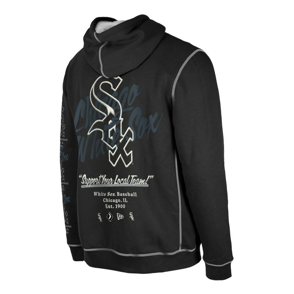 Chicago White Sox Team Split Pullover Hoodie Black