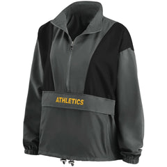Athletics WEAR by Erin Andrews Women's Packable Half-Zip Jacket Charcoal