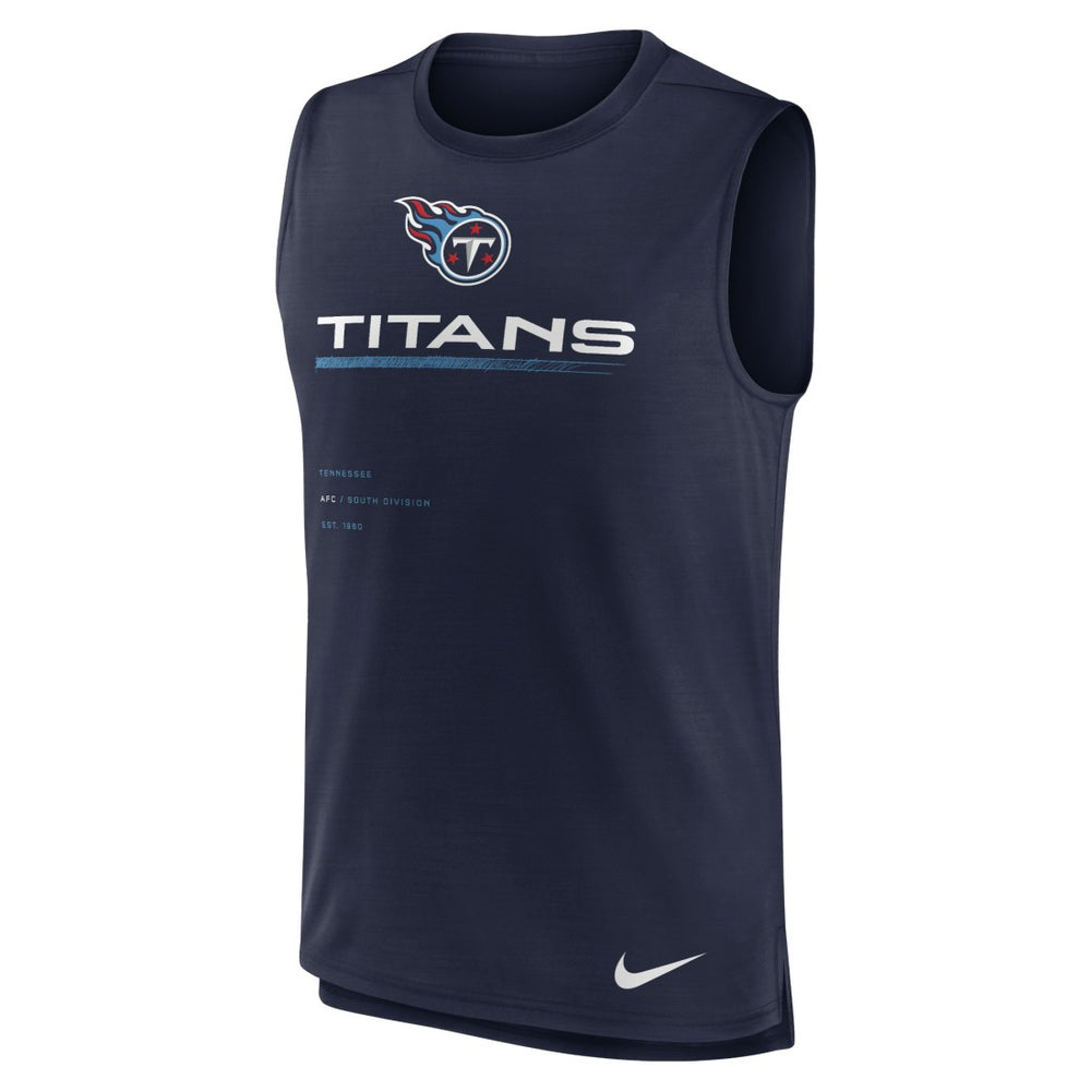 Tennessee Titans Muscle Trainer Tank Top - Navy sale