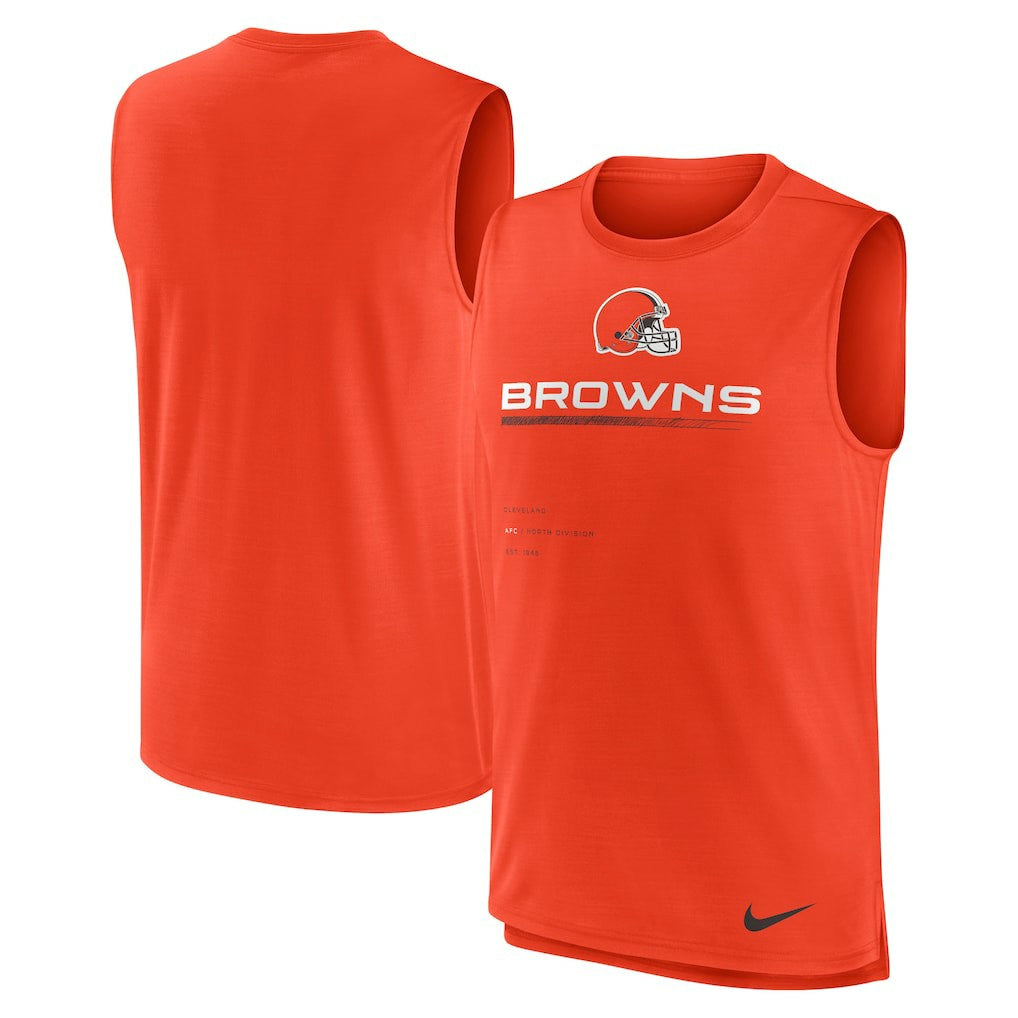 Cleveland Browns Muscle Trainer Tank Top - Orange for sale