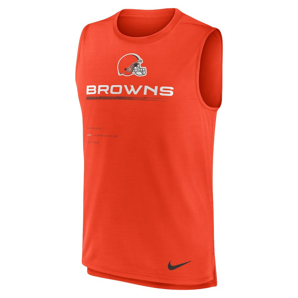 Cleveland Browns Muscle Trainer Tank Top - Orange for sale
