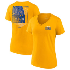 Golden State Warriors Women's 2022 Western Conference Champions Balanced Attack Roster V-Neck T-Shirt sale - Gold shop