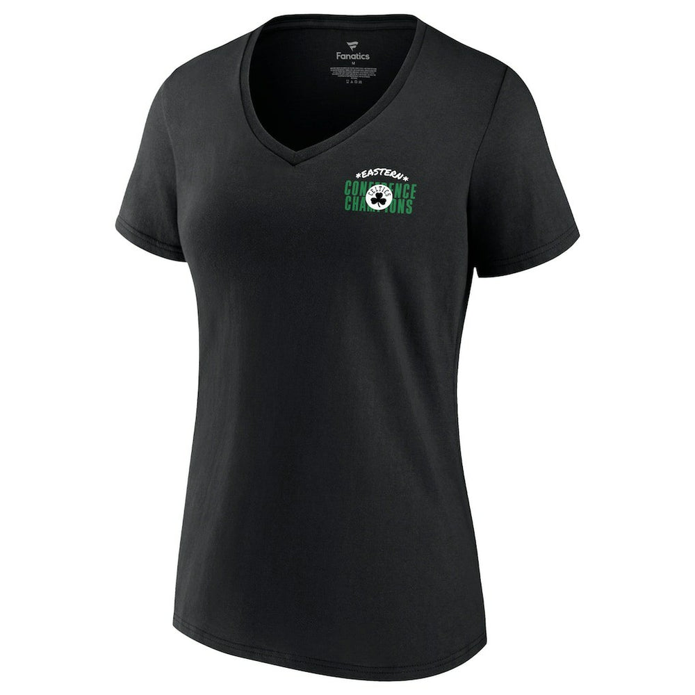 Boston Celtics Women's 2022 Eastern Conference Champions Balanced Attack Roster V-Neck T-Shirt - Black sale