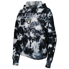 Las Vegas Raiders New Era Women's Cloud Dye Fleece Pullover Hoodie - Black on sale