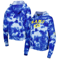 Los Angeles Rams New Era Women's Cloud Dye Fleece Pullover Hoodie - Royal outlet