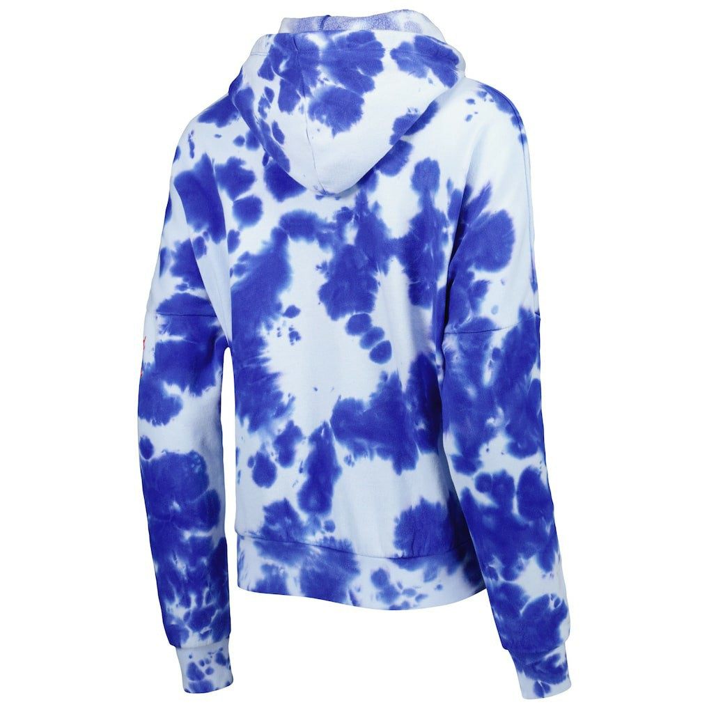 New England Patriots New Era Women's Cloud Dye Fleece Pullover Hoodie - Royal for sale