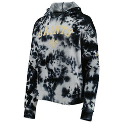 New Orleans Saints New Era Women's Cloud Dye Fleece Pullover Hoodie - Black discount