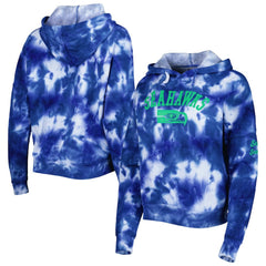Seattle Seahawks New Era Women's Cloud Dye Fleece Pullover Hoodie - Royal discount