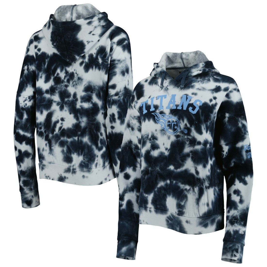 Tennessee Titans New Era Women's Cloud Dye Fleece Pullover Hoodie - Navy sale