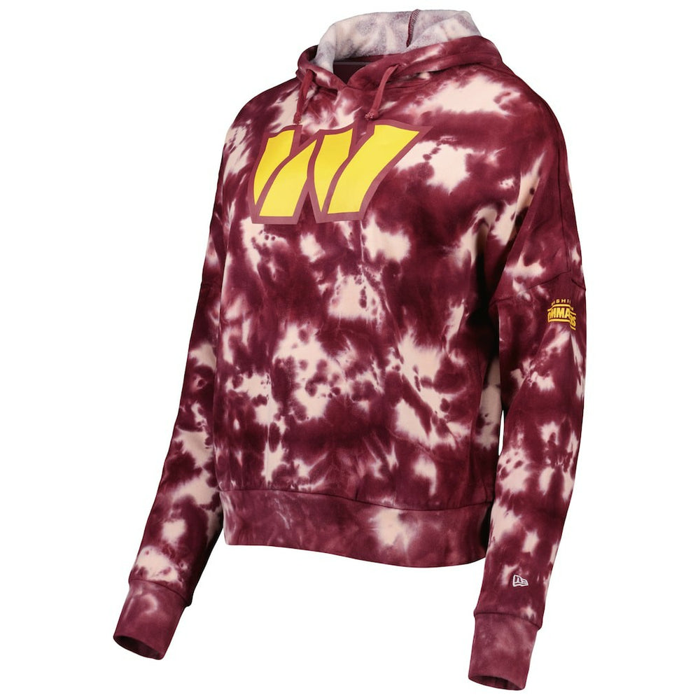 Washington Commanders New Era Women's Cloud Dye Fleece Pullover Hoodie - Burgundy discount