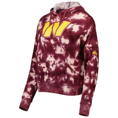 Washington Commanders New Era Women's Cloud Dye Fleece Pullover Hoodie - Burgundy discount