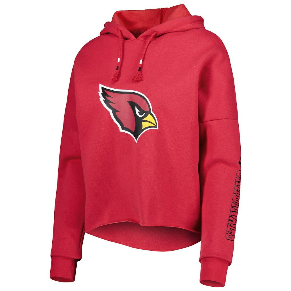 Arizona Cardinals New Era Women's Foil Sleeve Pullover Hoodie - Cardinal online