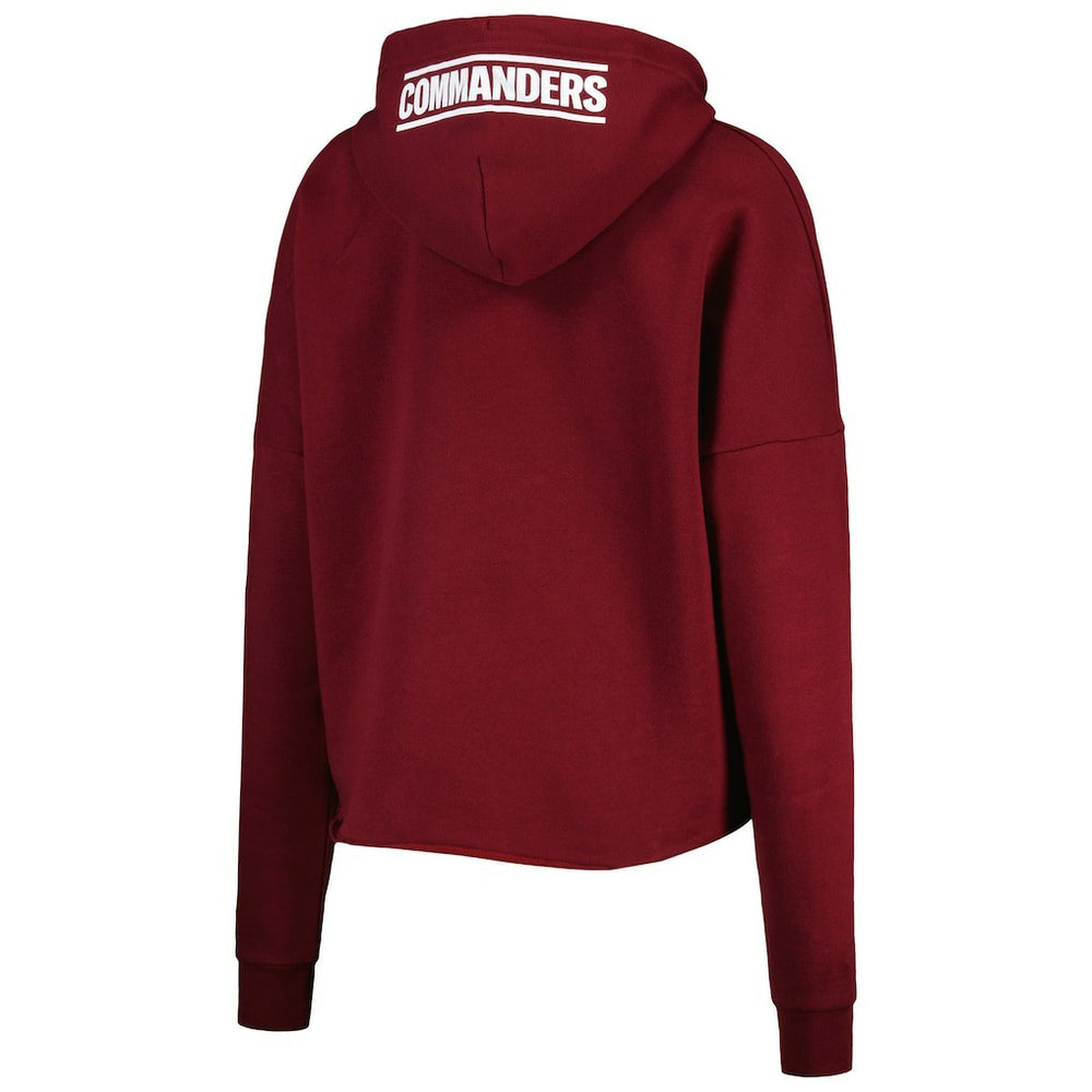 Washington Commanders New Era Women's Foil Sleeve Pullover Hoodie - Burgundy outlet