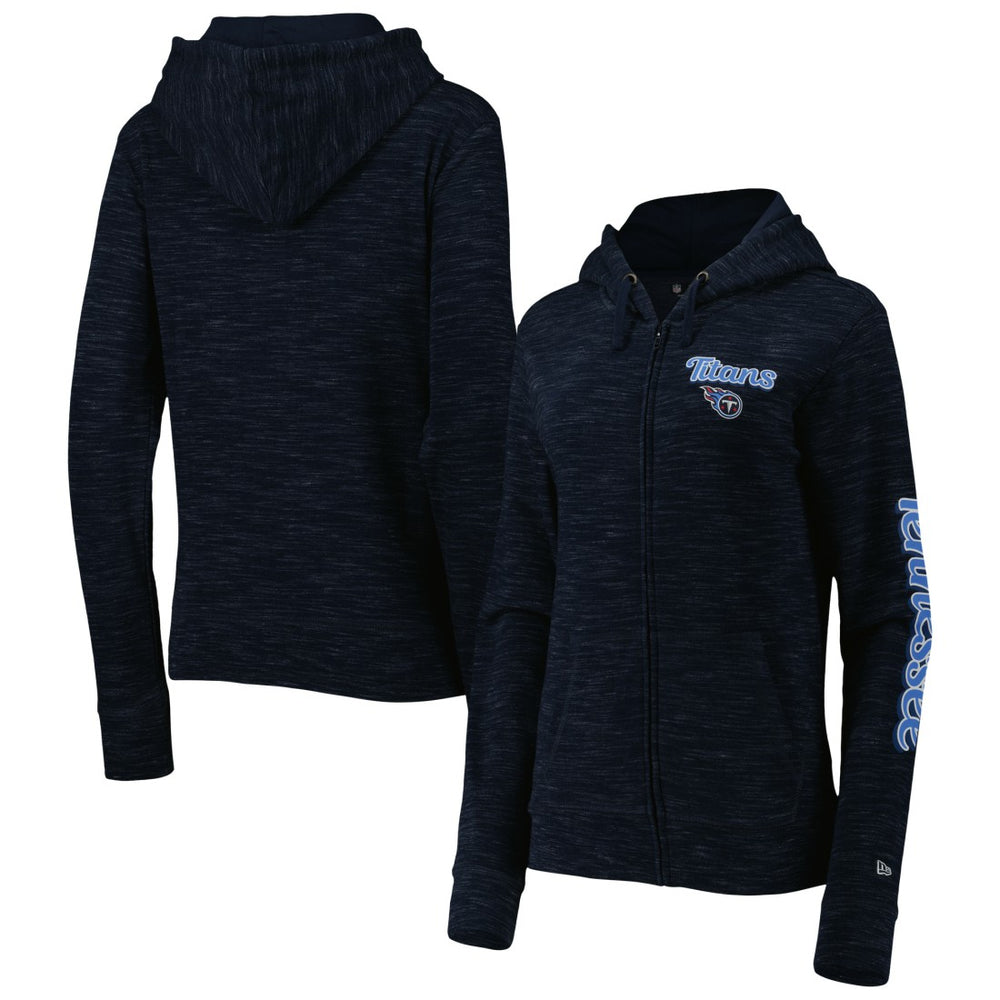 Tennessee Titans New Era Women's Reverse Full-Zip Hoodie - Navy on sale
