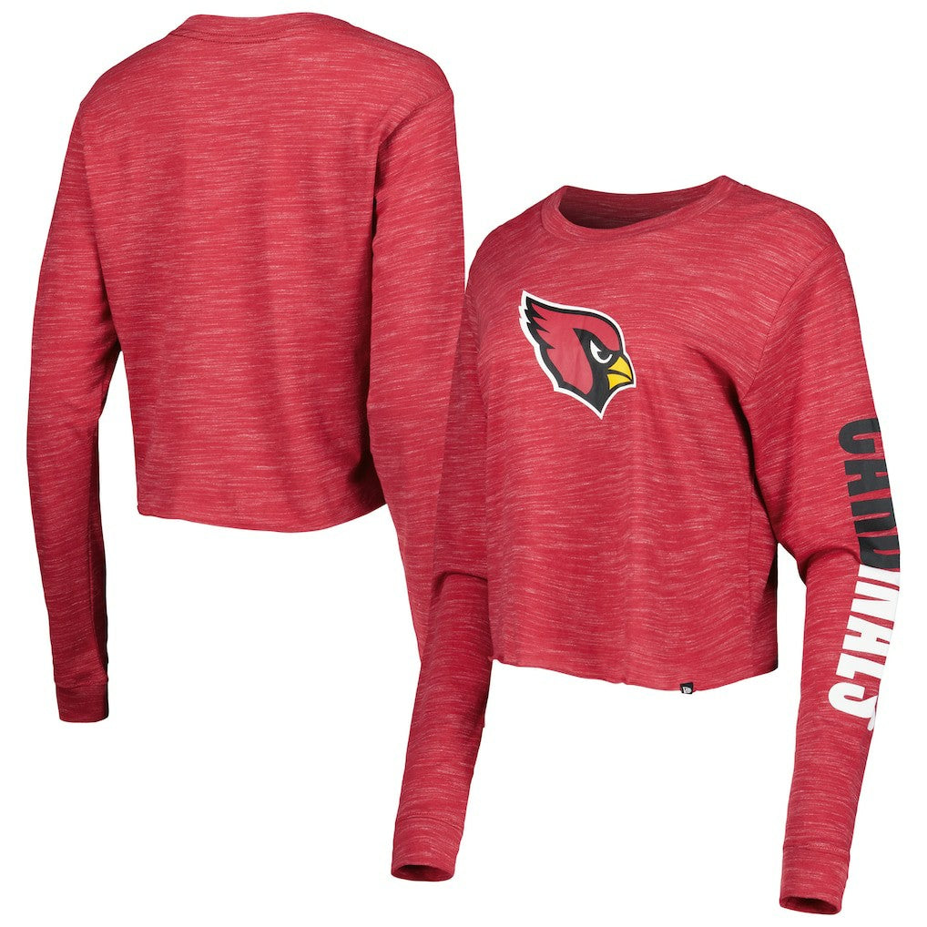 Arizona Cardinals New Era Women's Crop Long Sleeve T-Shirt - Cardinal online