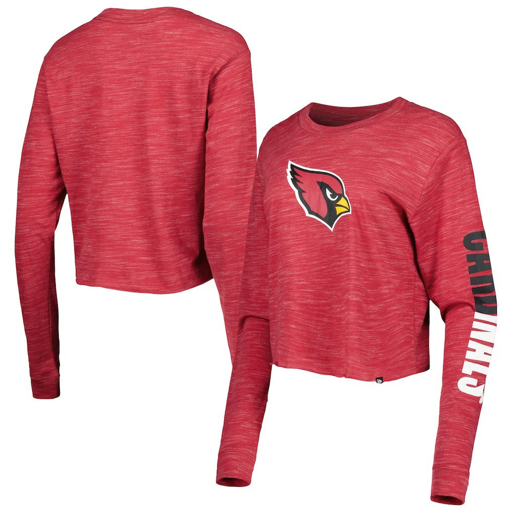 Arizona Cardinals New Era Women's Crop Long Sleeve T-Shirt - Cardinal online