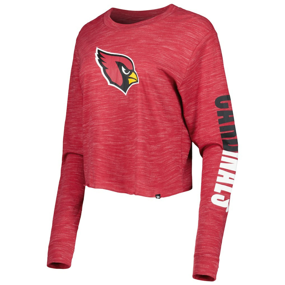 Arizona Cardinals New Era Women's Crop Long Sleeve T-Shirt - Cardinal online