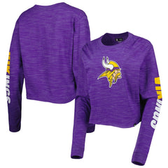 Minnesota Vikings New Era Women's Crop Long Sleeve T-Shirt - Purple cheap