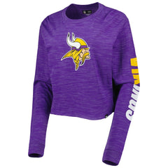 Minnesota Vikings New Era Women's Crop Long Sleeve T-Shirt - Purple cheap