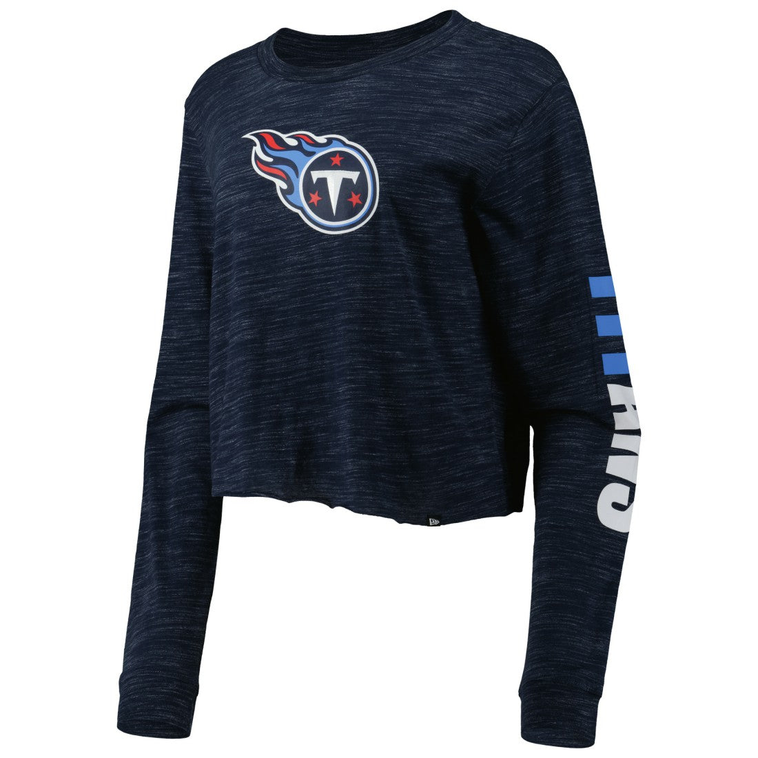 Tennessee Titans New Era Women's Crop Long Sleeve T-Shirt - Navy cheap