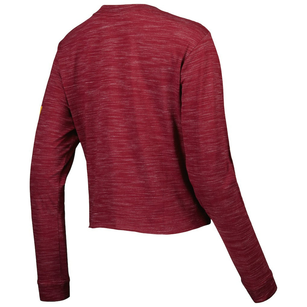 Washington Commanders New Era Women's Crop Long Sleeve T-Shirt - Burgundy sale