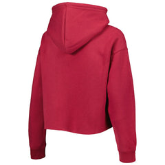 Arizona Cardinals Cuce Women's Crystal Logo Cropped Pullover Hoodie - Cardinal discount