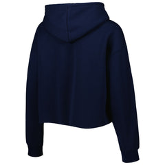 Tennessee Titans Cuce Women's Crystal Logo Cropped Pullover Hoodie - Navy sale
