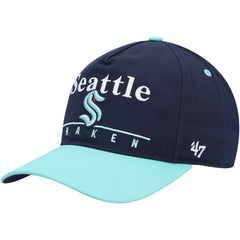 Seattle Kraken '47 Super Hitch Adjustable Snapback Hat - Deep Sea Blue/Light Blue Hats