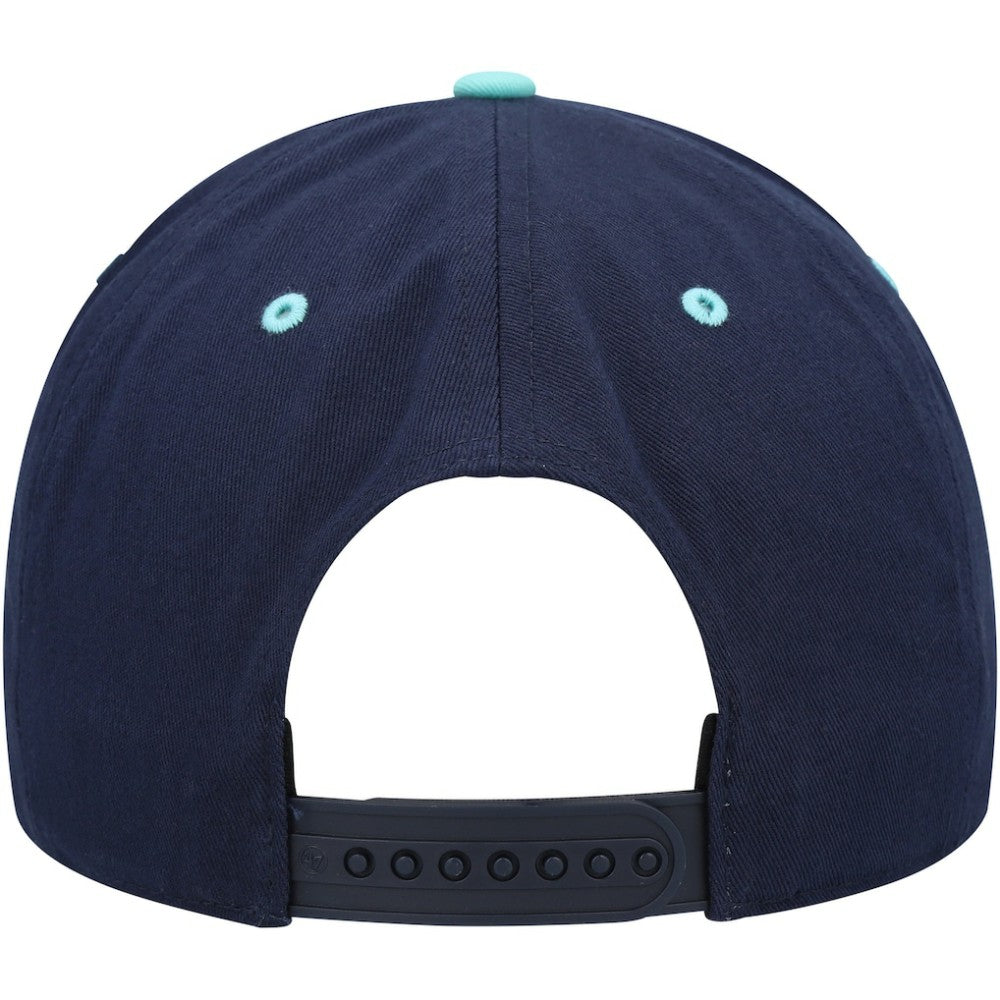 Seattle Kraken '47 Super Hitch Adjustable Snapback Hat - Deep Sea Blue/Light Blue Hats
