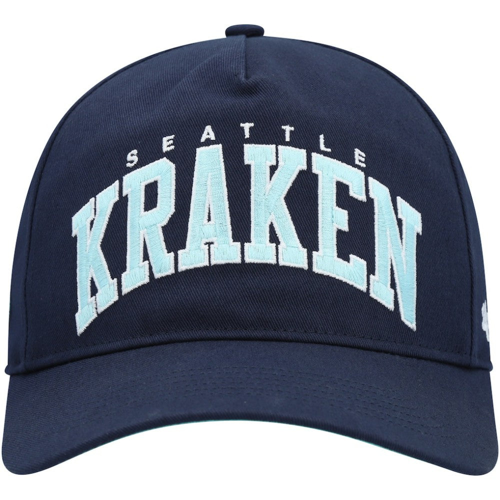 Seattle Kraken '47 Block Arch Hitch Snapback Hat - Deep Sea Blue Hats