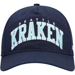 Seattle Kraken '47 Block Arch Hitch Snapback Hat - Deep Sea Blue Hats