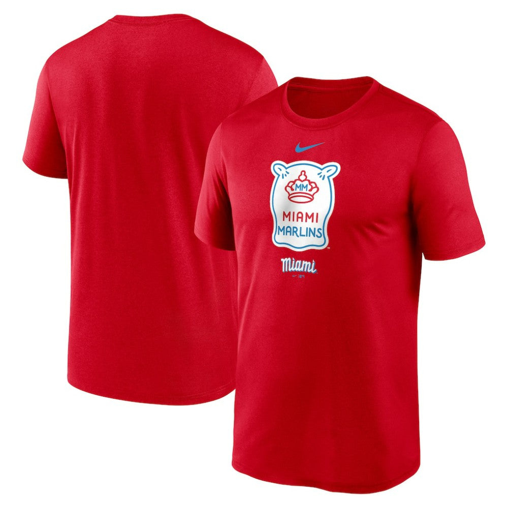 Miami Marlins City Connect Logo T-Shirt Red