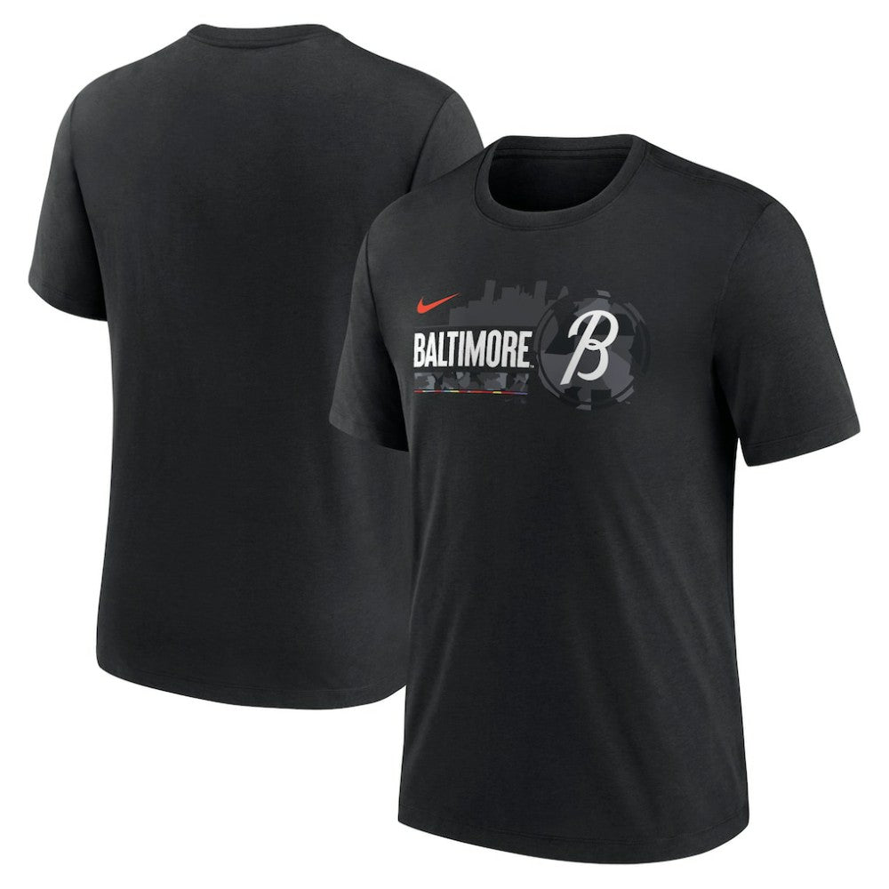 Baltimore Orioles City Connect Tri-Blend T-Shirt Black