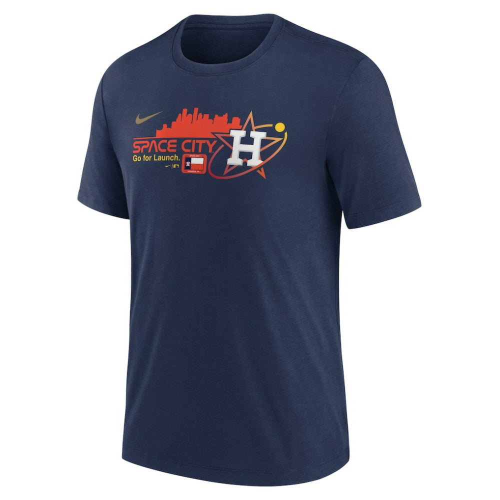 Houston Astros City Connect Tri-Blend T-Shirt Navy