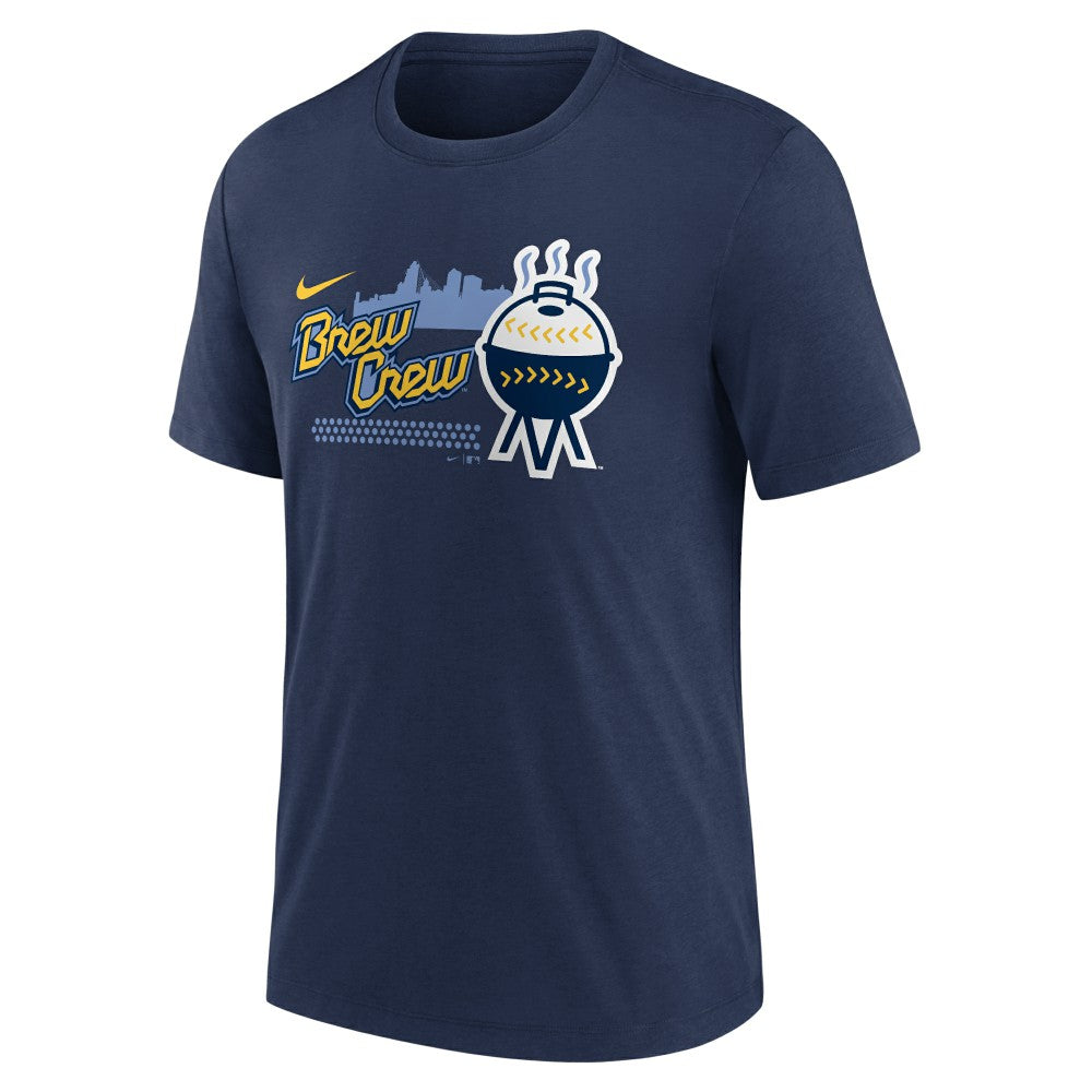 Milwaukee Brewers City Connect Tri-Blend T-Shirt Navy