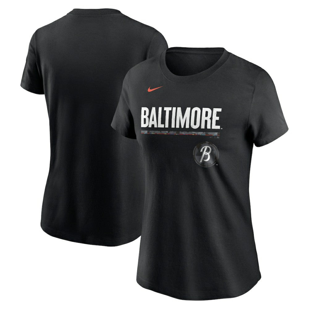 Baltimore Orioles Women's City Connect Wordmark T-Shirt Black