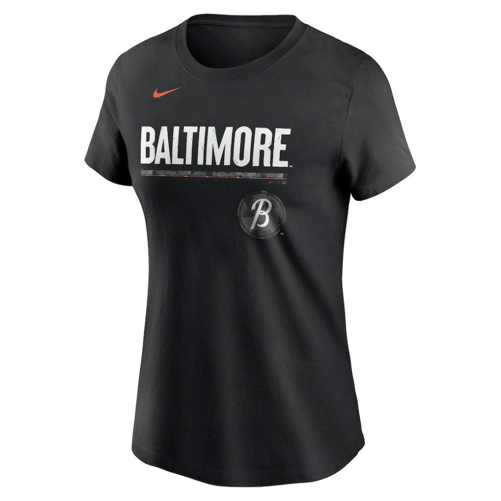 Baltimore Orioles Women's City Connect Wordmark T-Shirt Black
