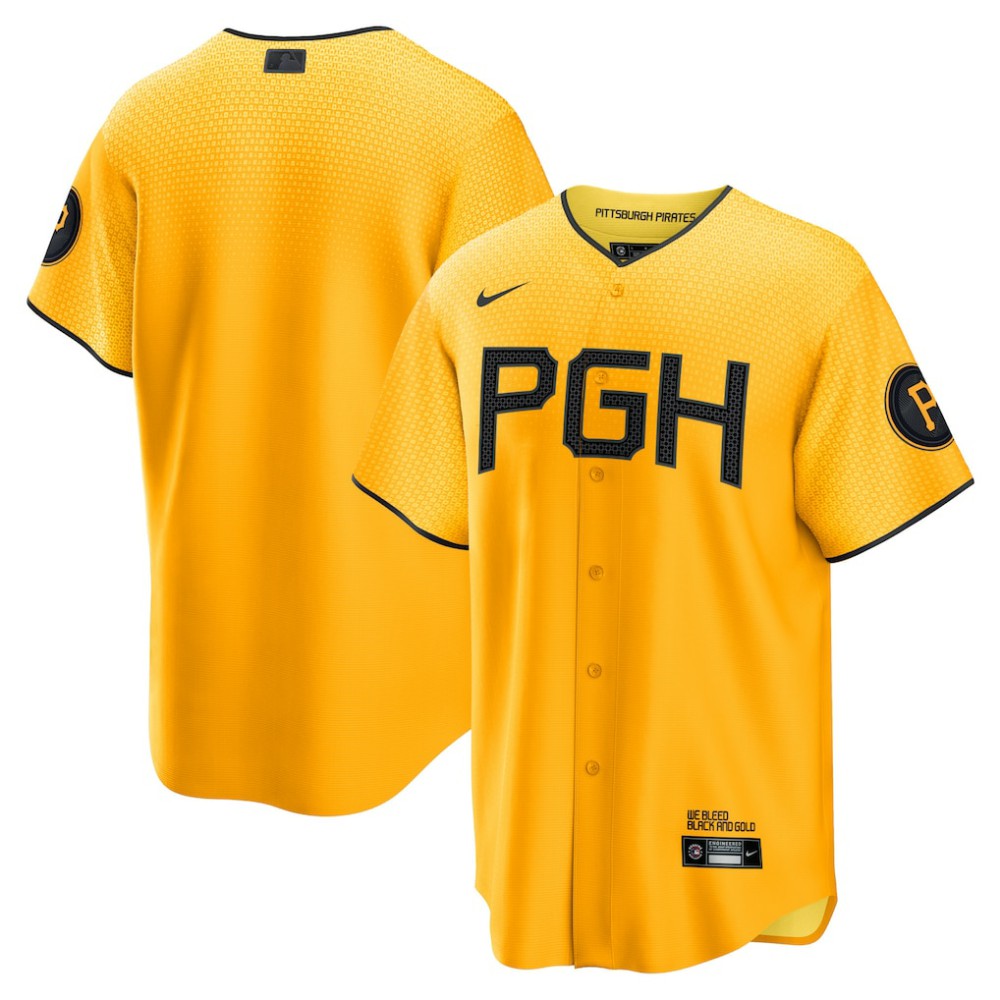 Pittsburgh Pirates City Connect Replica Jersey Gold