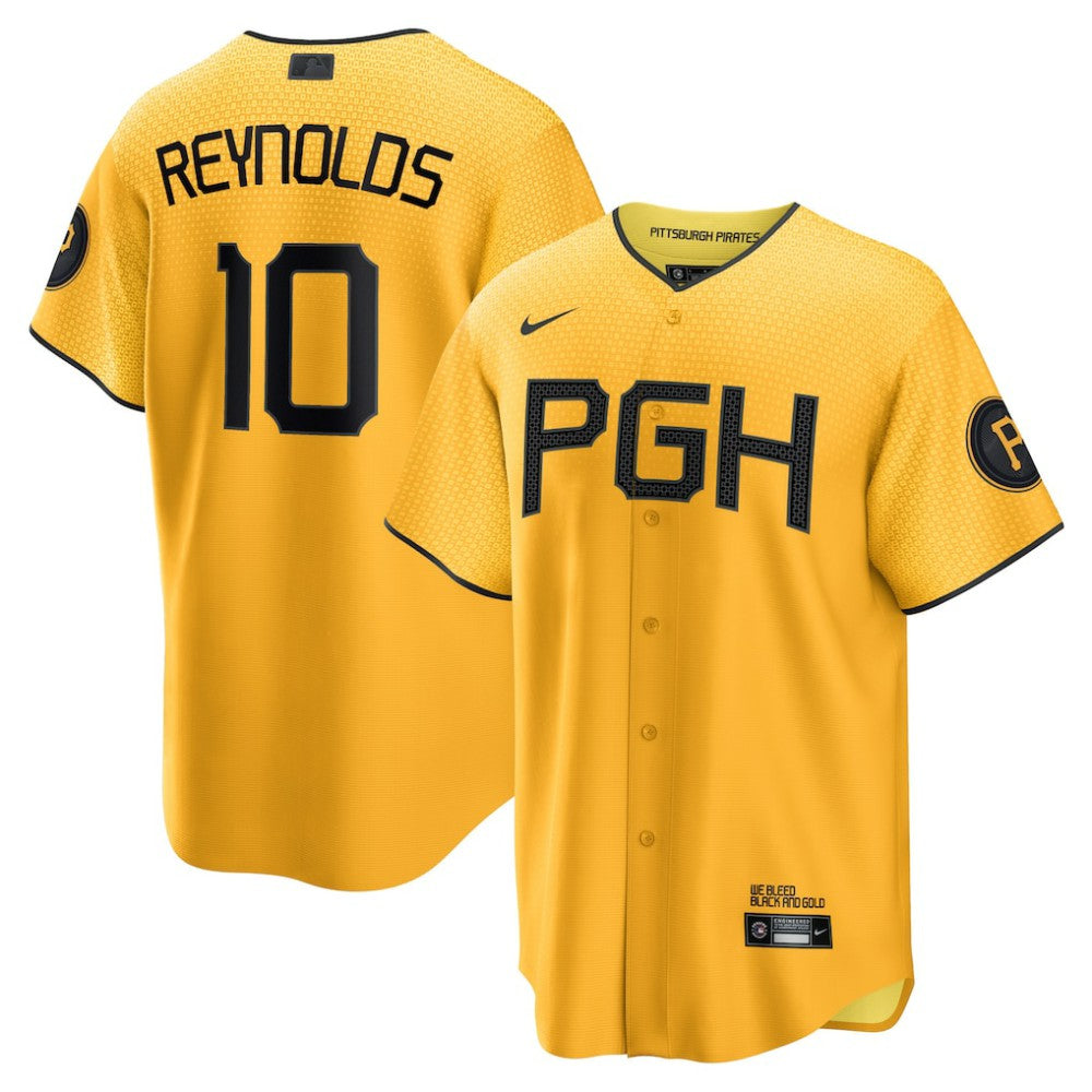 Bryan Reynolds Pittsburgh Pirates City Connect Replica Player Jersey Gold