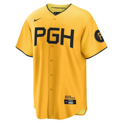 Bryan Reynolds Pittsburgh Pirates City Connect Replica Player Jersey Gold