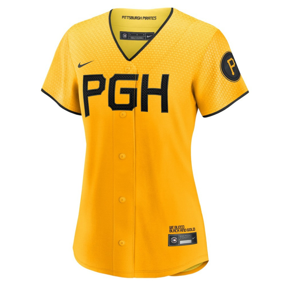 Bryan Reynolds Pittsburgh Pirates Women's City Connect Replica Player Jersey Gold