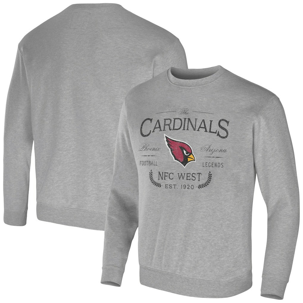 Arizona Cardinals NFL x Darius Rucker Collection Pullover Sweatshirt - Heather Gray for sale