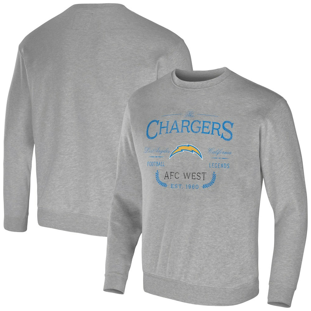 Los Angeles Chargers NFL x Darius Rucker Collection Pullover Sweatshirt - Heather Gray sale