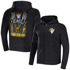 Los Angeles Rams NFL x Darius Rucker Collection Rocker Full-Zip Hoodie - Black cheap