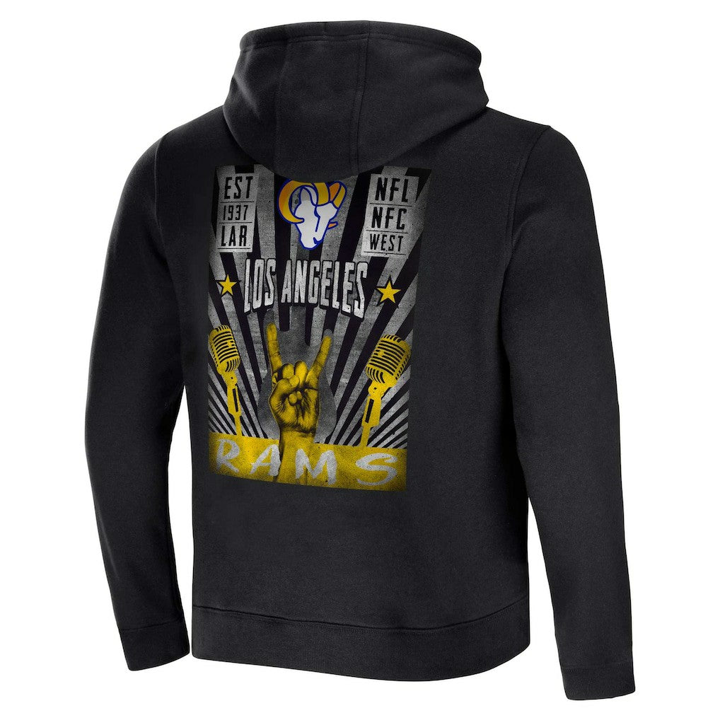 Los Angeles Rams NFL x Darius Rucker Collection Rocker Full-Zip Hoodie - Black cheap