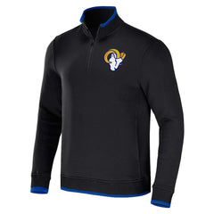 Los Angeles Rams NFL x Darius Rucker Collection Logo Quarter-Zip Top - Black on sale