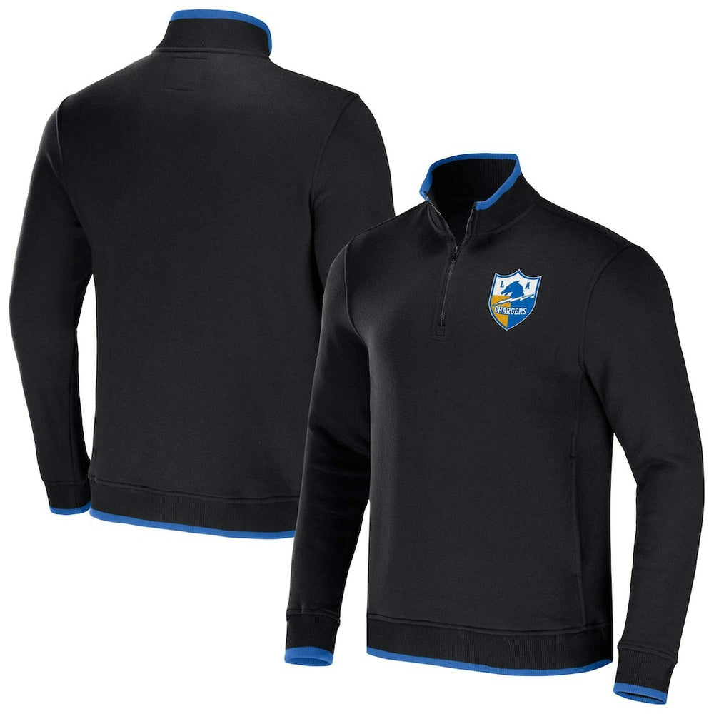 Los Angeles Chargers NFL x Darius Rucker Collection Logo Quarter-Zip Top - Black sale