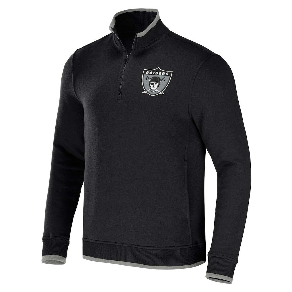 Las Vegas Raiders NFL x Darius Rucker Collection Logo Quarter-Zip Top - Black online